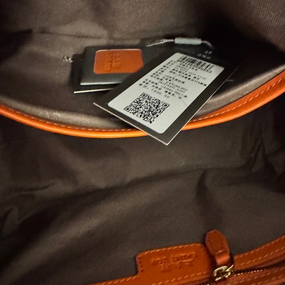 NWT Saint Joy leather Orange Patterned Handbag - Picture 13 of 16